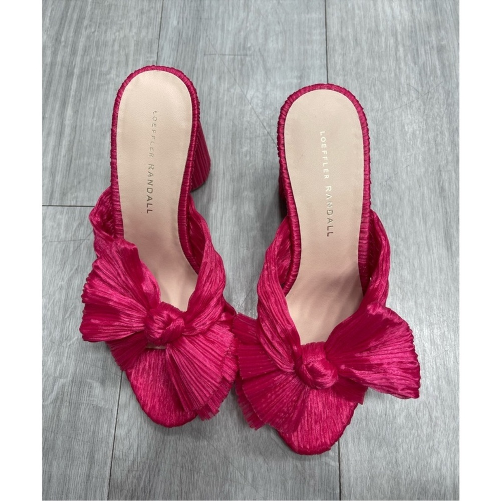 Loeffler Randall Penny Pleated Bow Sandals